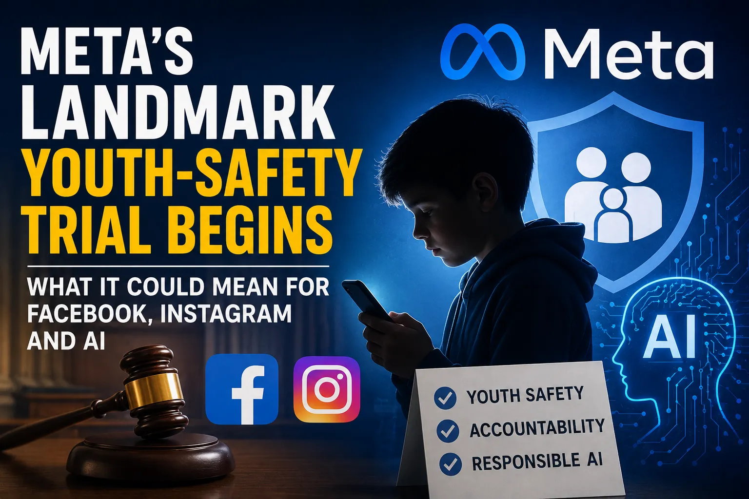 Meta's Landmark Youth-Safety Trial Begins: What It Could Mean for Facebook, Instagram and AI