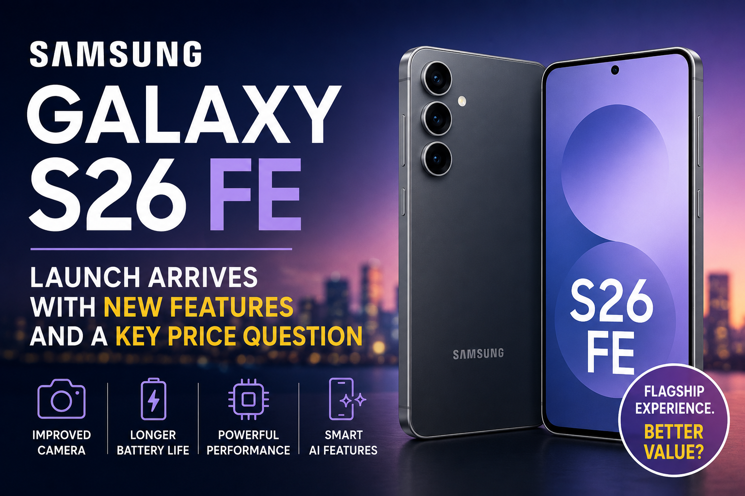 Samsung Galaxy S26 FE Launch Arrives With New Features and a Key Price Question