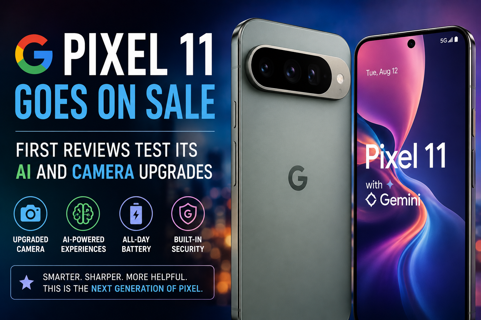 Google Pixel 11 Goes on Sale as First Reviews Test Its AI and Camera Upgrades