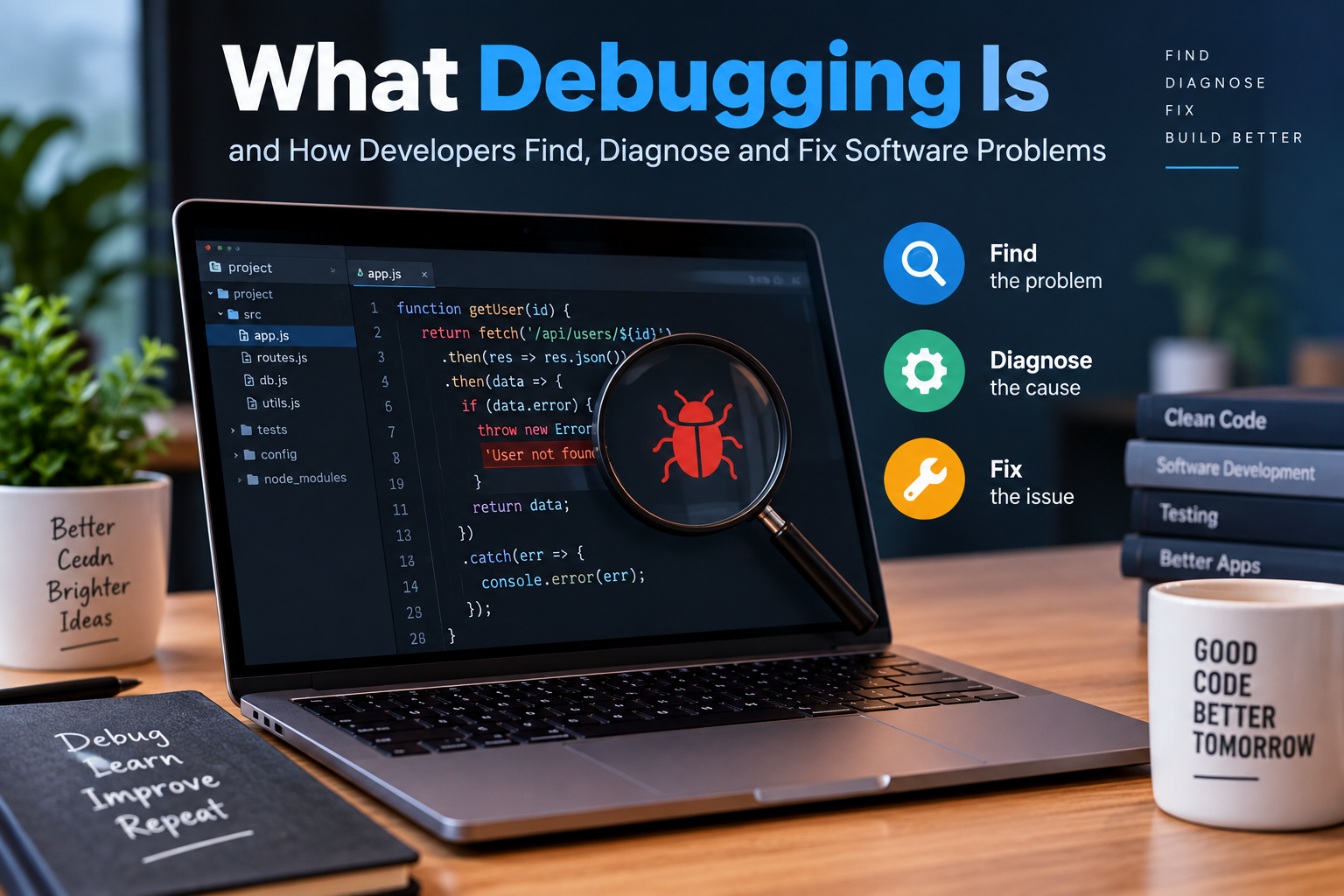 What Debugging Is and How Developers Find, Diagnose, and Fix Software Problems